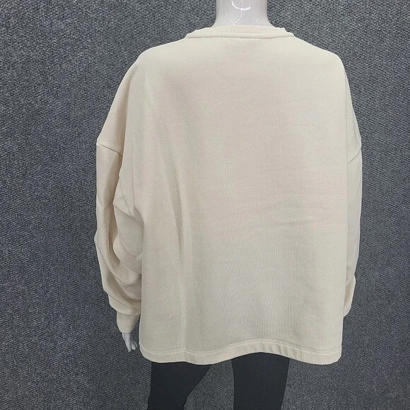 Puma Womens Sweatshirt XX-Large Size Off White Everyday Modern Pullover Top - Picture 6 of 11